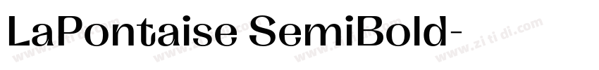 LaPontaise SemiBold字体转换 LaPontaise SemiBold字体转换